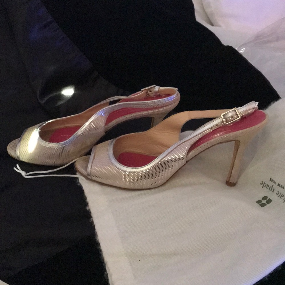 $300 Kate Spade metallic Slingbacks!  7.5